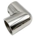 Stainless Steel Marine Boat Yacht Hand Rail Fitting 90 Elbow,25mm