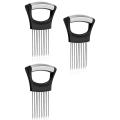Stainless Steel Onion Holder Food Slicer Assistant Tool (3 Pcs)