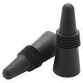 (set Of 5), Silicone Wine Bottle and Beverage Bottle Stoppers, Black