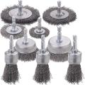Drill Wire Wheel Cup Brush Set,hex Shank-for Drill Paint Rust Removal