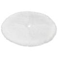 1pcs 90cm White Christmas Tree Skirt Plush Faux Fur Floor Mat