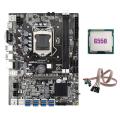 B75 Eth Mining Motherboard 8xpcie to Usb+g550 Cpu with Light Lga1155