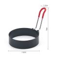 4 Pcs Round Egg Pan Ring Non-stick Heat-resistant Handle