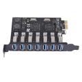 7 Ports Usb 3.0 Hub Adapter External Pci Express Card for Desktop