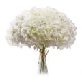 Milk White Hydrangea Silk Flowers Heads Pack Of 20 Full Hydrangea