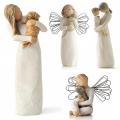 Mom and Son Figurine Home Ornament Tabletop Christmas for Family-a
