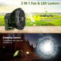Camping Fan with Led,remote Control,180 Rotation,for Picnic,et,green