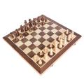 Wooden Chess and Checkers Set Magnetic Chess Board Set