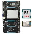 Eth79-x5 Btc Mining Motherboard with E5 2620 Cpu+1x64g Ssd
