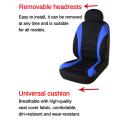 Front Car Seat Covers Front Airbag Ready , 2-piece Set(black + Blue)
