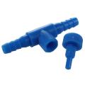 10 Pcs Blue Plastic 2 Way Aquarium Fish Tank Air Pump Control Valves