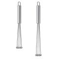 2 Pcs Stainless Steel Ball Whisk Set for Kitchen Cooking, Stirring