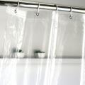 2x 180x180cm Peva Waterproof Shower Curtain Transparent White
