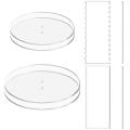 Round Acrylic Cake Disc Set with Square Smoother Scraper for Bake