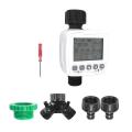 Water Sprinkler Timer with 2 Way Splitter,for Lawn(white,eu Faucet)