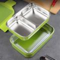 304 Stainless Steel Stackable Compartment Lunch/snack Box Green