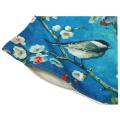 Hand Painted Oil Painting Cherry Blossom Branch Bird Pillowcase # 1