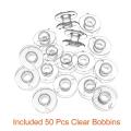 50 Pcs Sewing Machine Bobbins with Case for Brother Singer Janome