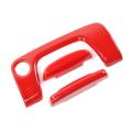 Center Console Armrest Switch Button Cover Trim Sticker Red