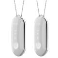 2pcs Car Hanging Neck Air Purifier Stylish Personal Wearable ,white