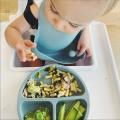 1 Set Of Silicone Plate, for Toddler and Kid with Fork and Spoon