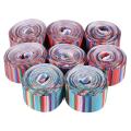 8 Rolls Of Mexican Rainbow Stripes Party Gift Ribbon for Diy Craft