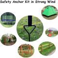 Steel Stakes Anchor Kit with T Hook for Trampolines Swing Tents