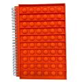A5 Notebook Its Finger Bubble Silicone Cover for Kids (orange)