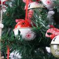 6pcs Christmas Decoration Red Green White Metal Jingle Bell B