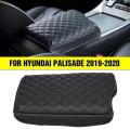 Leather Center Console Armrest Box Mat Pad for Hyundai Palisade 19-20