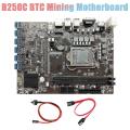 B250c Mining Motherboard+sata Cable+switch Cable 12xpcie to Usb3.0