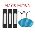 6pcs Side Brush Hepa Filter Mop Cloth for Midea M7 M71cn I10 Robot
