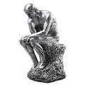 Resin Thinkers Statue Ornaments Home Decorations Accessories(silver)