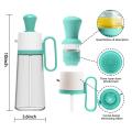Glass Oil Bottle with Silicone Brush, for Kitchen Cooking, Baking B