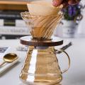 Pour Over Coffee Set V60 Dripper 600ml Coffee Server Glass Funnel,1