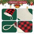 3 Pieces Sublimation Burlap Christmas Stockings for Xmas Tree Craft
