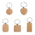 80pcs Blank Wooden Wooden Keychain Diy Wooden Keychain Gift (mixed)