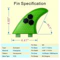 Fcs Surfboard Tail Rudder Fin Glass Fiber Honeycomb Material Set Of 3