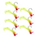 7pcs Outdoor Soft Lure Lead Head Plastic Lures with Strong Hook