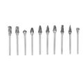10pcs 3mm Shank 6mm Carbide Rotary File Burr for Grinding Wood