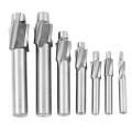 7pcs M3-m12 High Speed Steel Pilot Slotting Tool End Mill Drill Bit