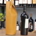 Wine Gift Bag, Reusable Leather Wine Tote Bag, Double Champagne Beer