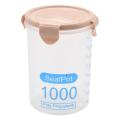 Kitchen Food Container Seal Pot Storage Tank Plastic 1000ml Pink