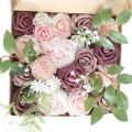 Artificial Wedding Flowers Box Set Fake Dusty Rose Flowers Combo