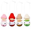 4pcs Knitted Hat Bell Pendant Christmas Ornaments Pendants Hanging