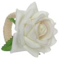 6pcs Rose Flower Napkin Rings,dinner Tables Decoration (white)
