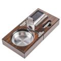 Cigar Ashtray Include Cigar Cutter Holder and Hole Opener Cigar Case