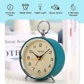 Analog Alarm Clock with Night Light Battery Operated for Bedroom A