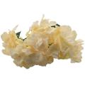 Artificial Hydrangea Flower 5 Big Heads Bouquet Champagne Color