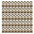 M2 X 3mm Brass Cylinder Knurled Threaded Round Embedded Nuts 100pcs